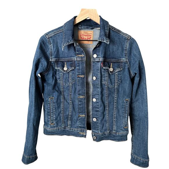 Levi's Original Trucker Jacket Dark Wash - Small - Picture 1 of 4